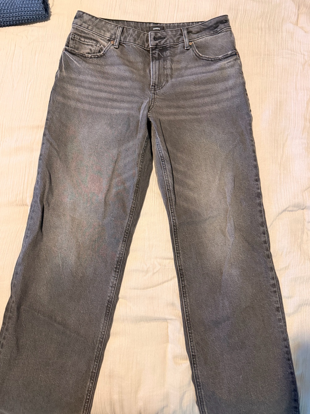 Express Men's Straight Jeans in Gray